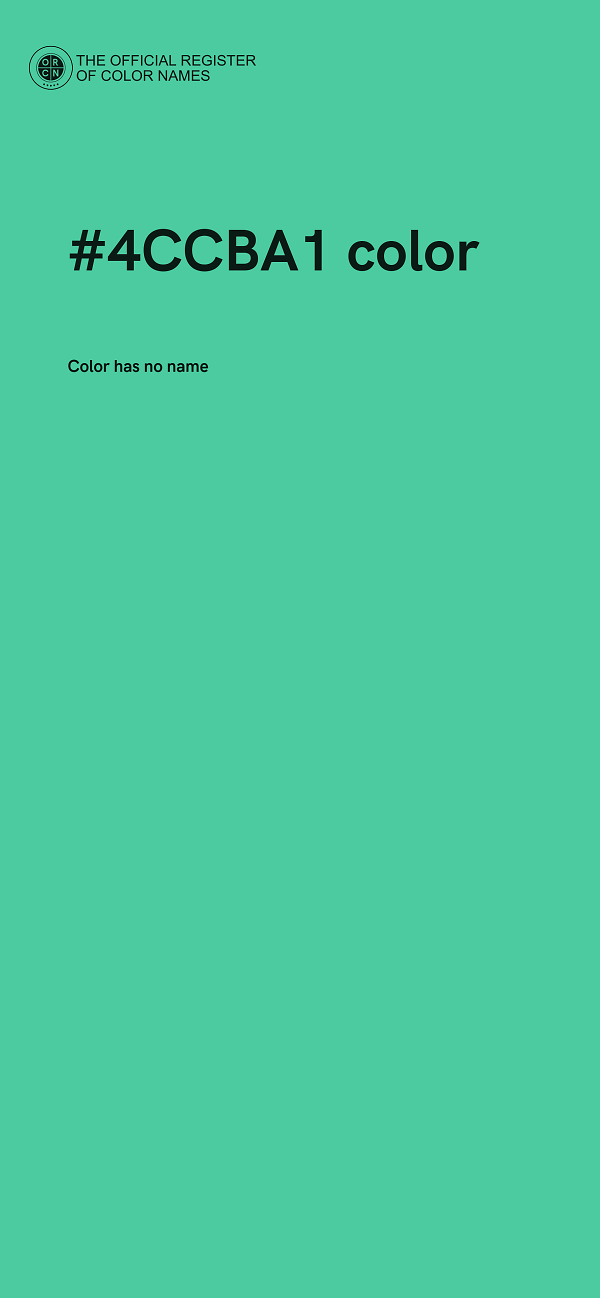 #4CCBA1 color image