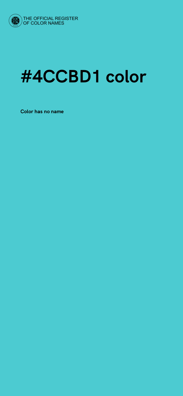 #4CCBD1 color image