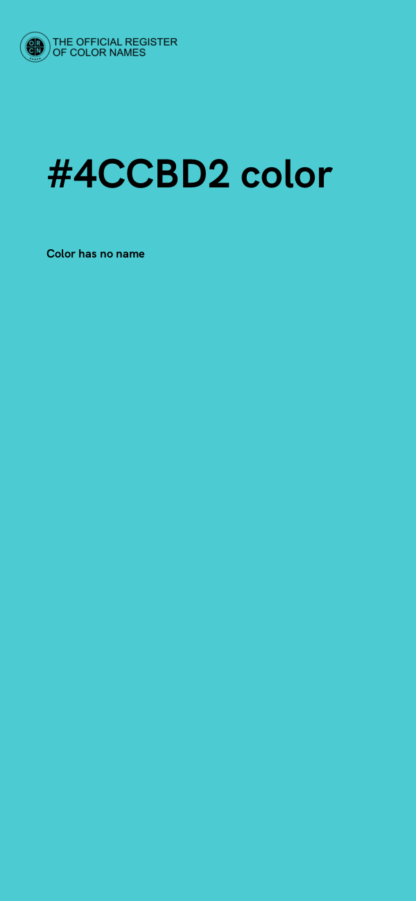 #4CCBD2 color image