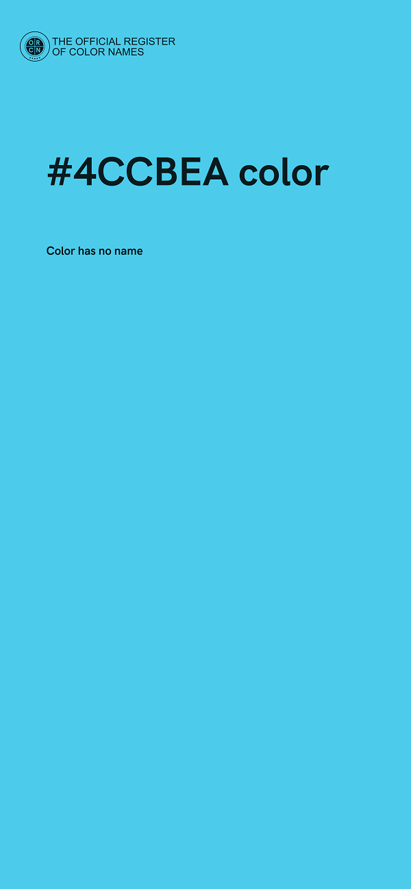 #4CCBEA color image