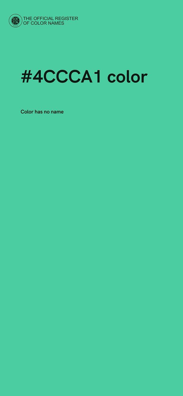 #4CCCA1 color image