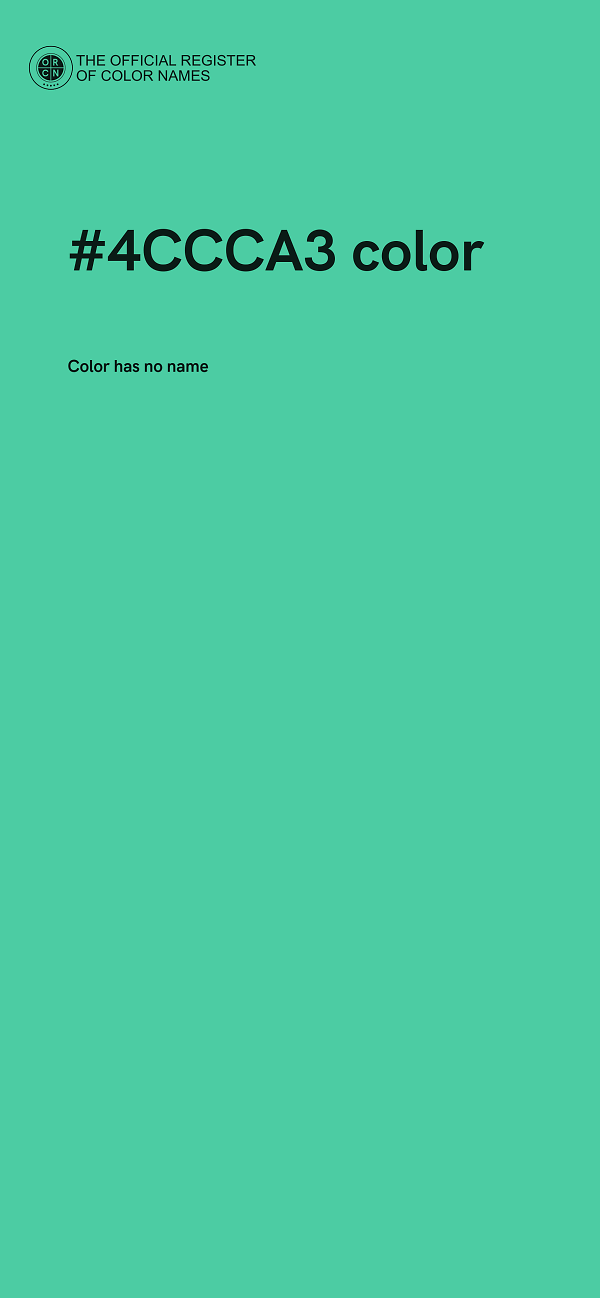 #4CCCA3 color image