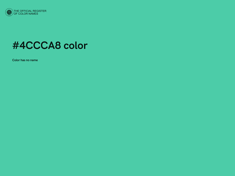 #4CCCA8 color image