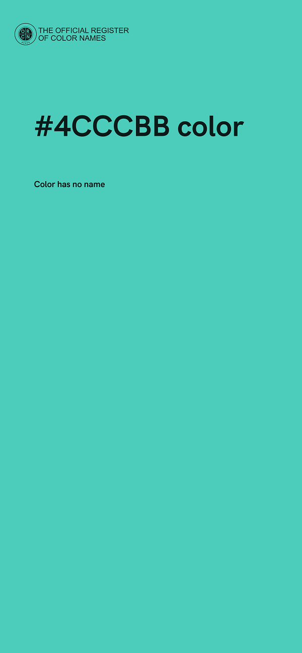 #4CCCBB color image