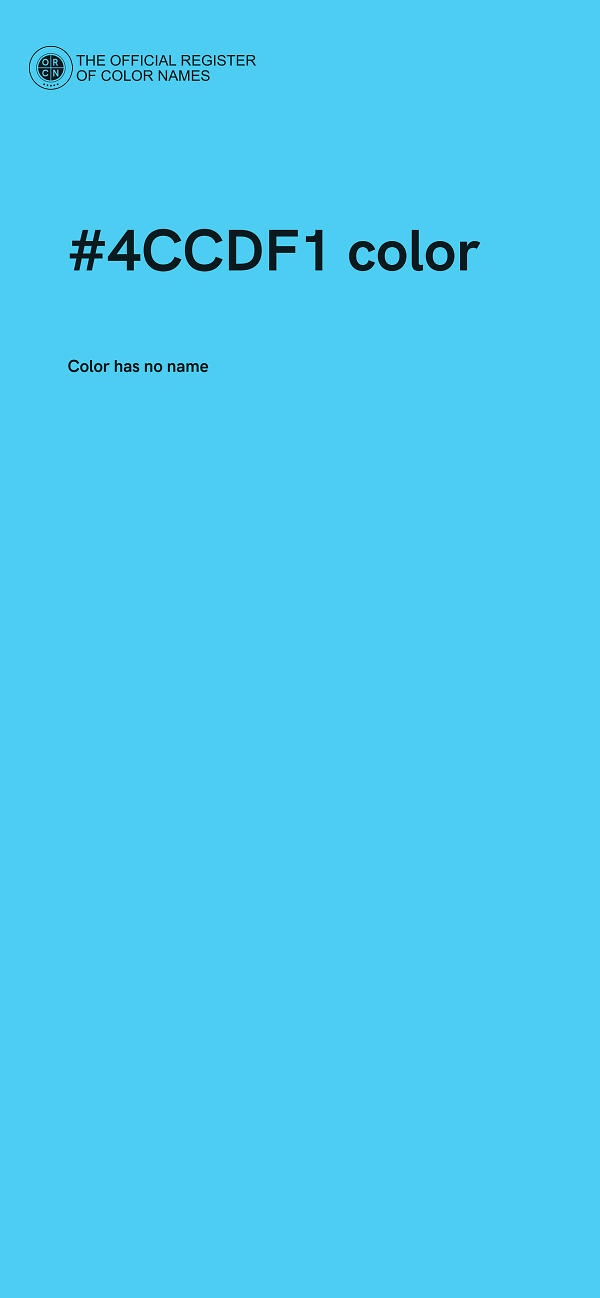 #4CCDF1 color image