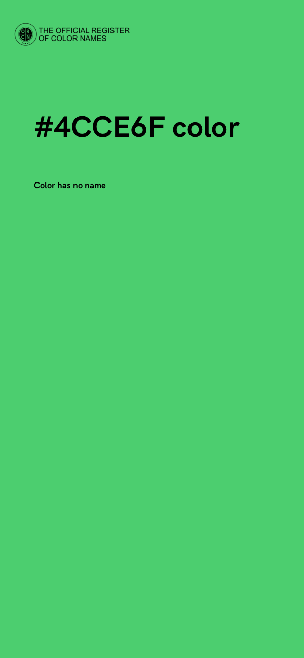 #4CCE6F color image