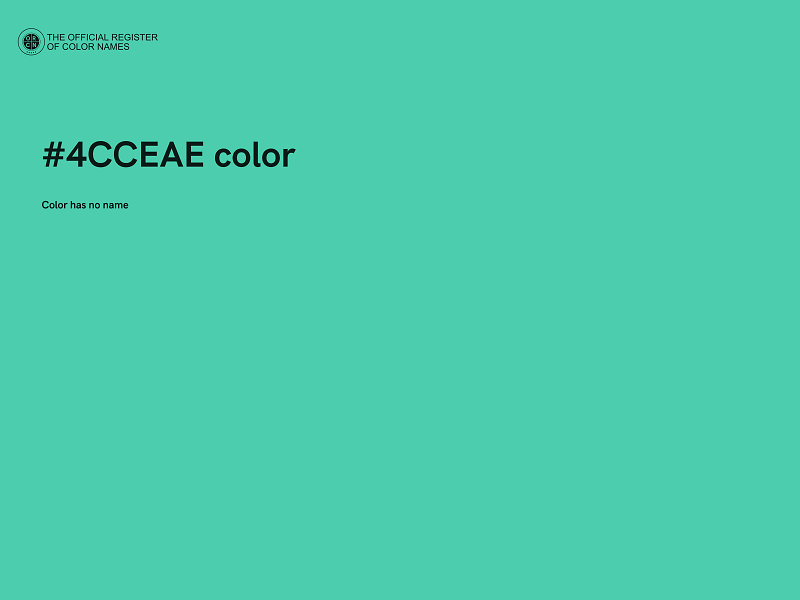#4CCEAE color image