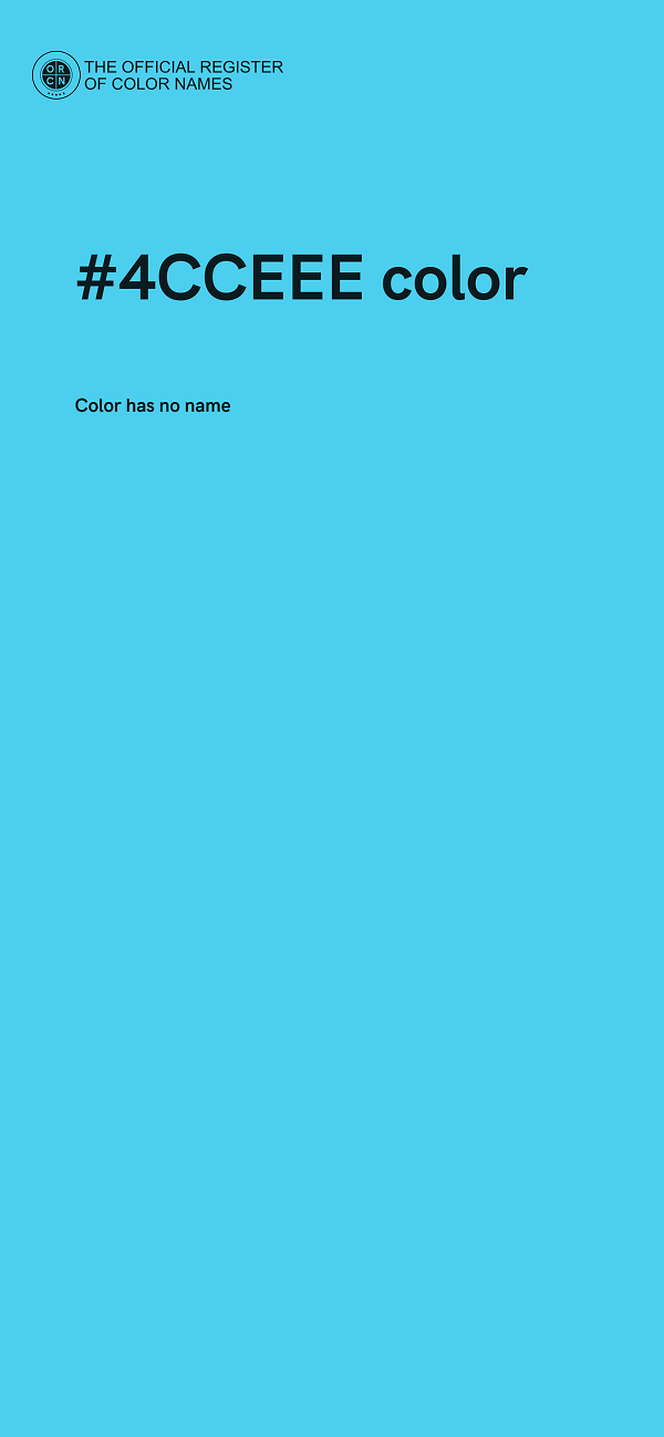 #4CCEEE color image
