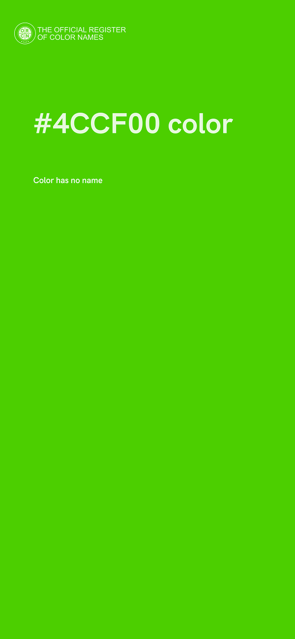 #4CCF00 color image