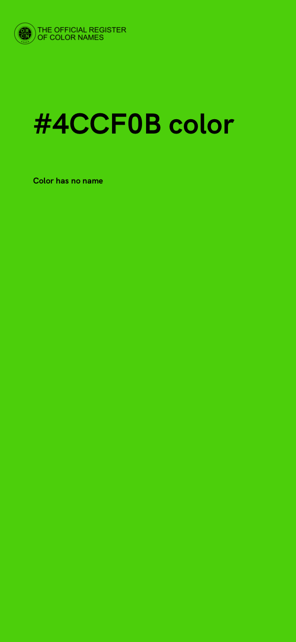 #4CCF0B color image