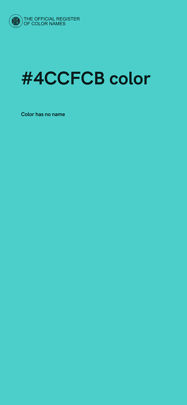 #4CCFCB color image