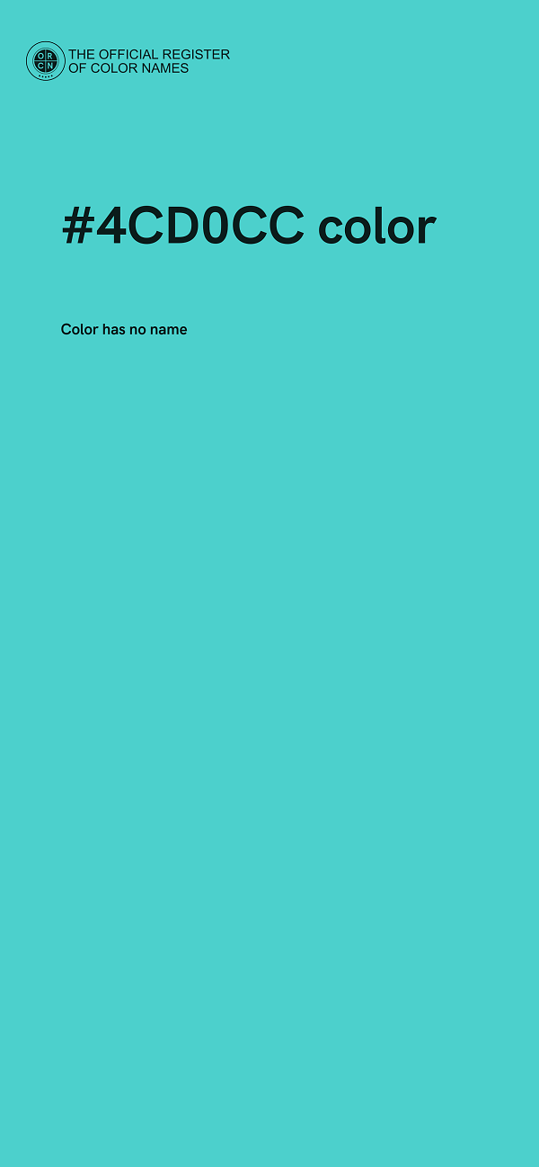#4CD0CC color image