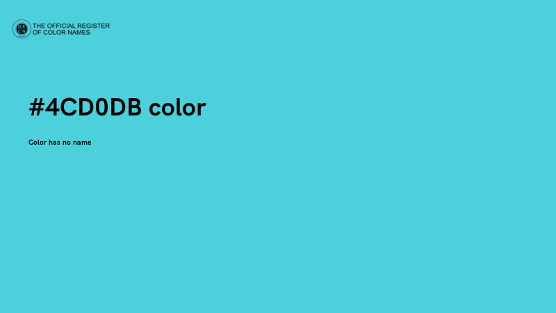 #4CD0DB color image