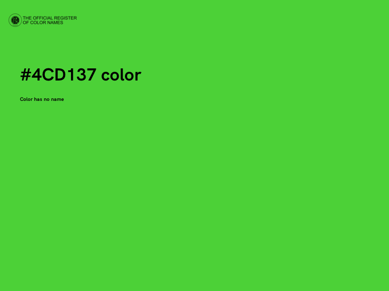 #4CD137 color image