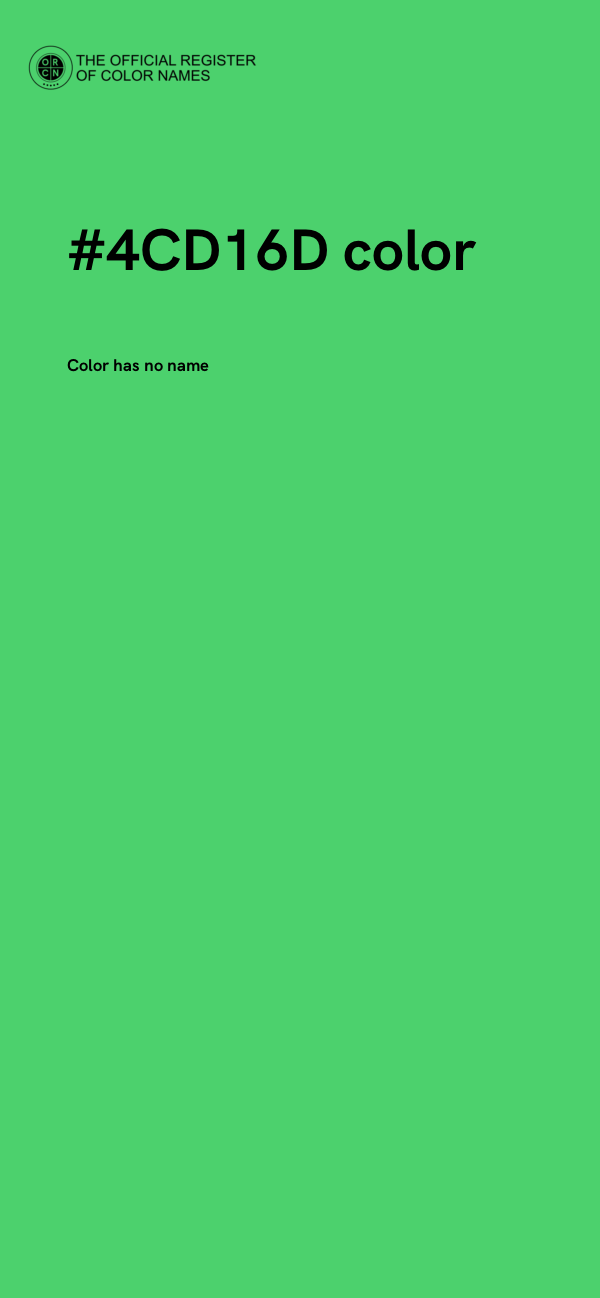 #4CD16D color image
