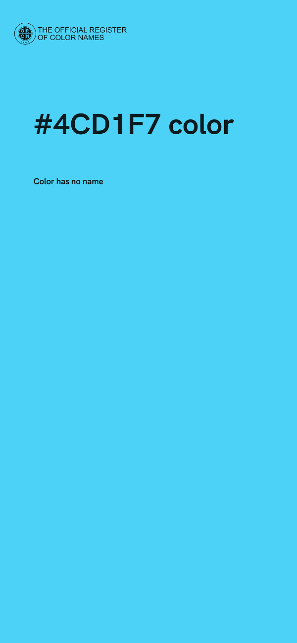 #4CD1F7 color image
