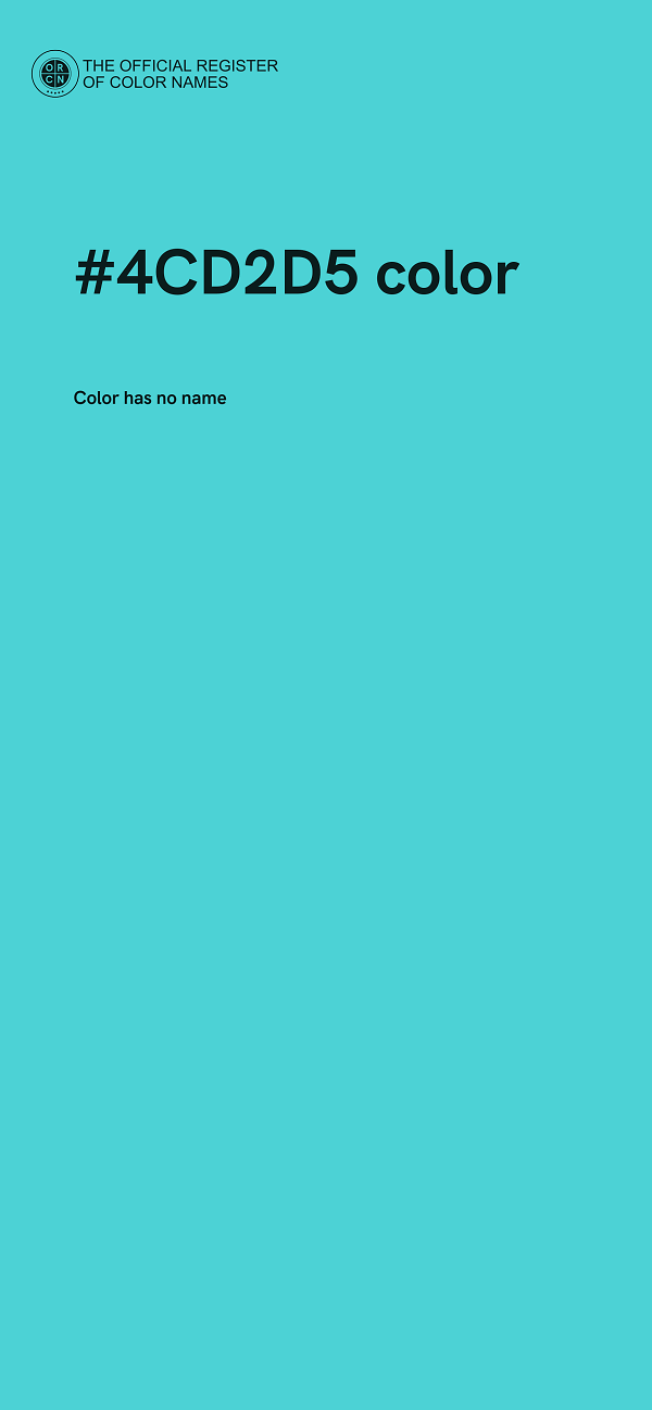 #4CD2D5 color image