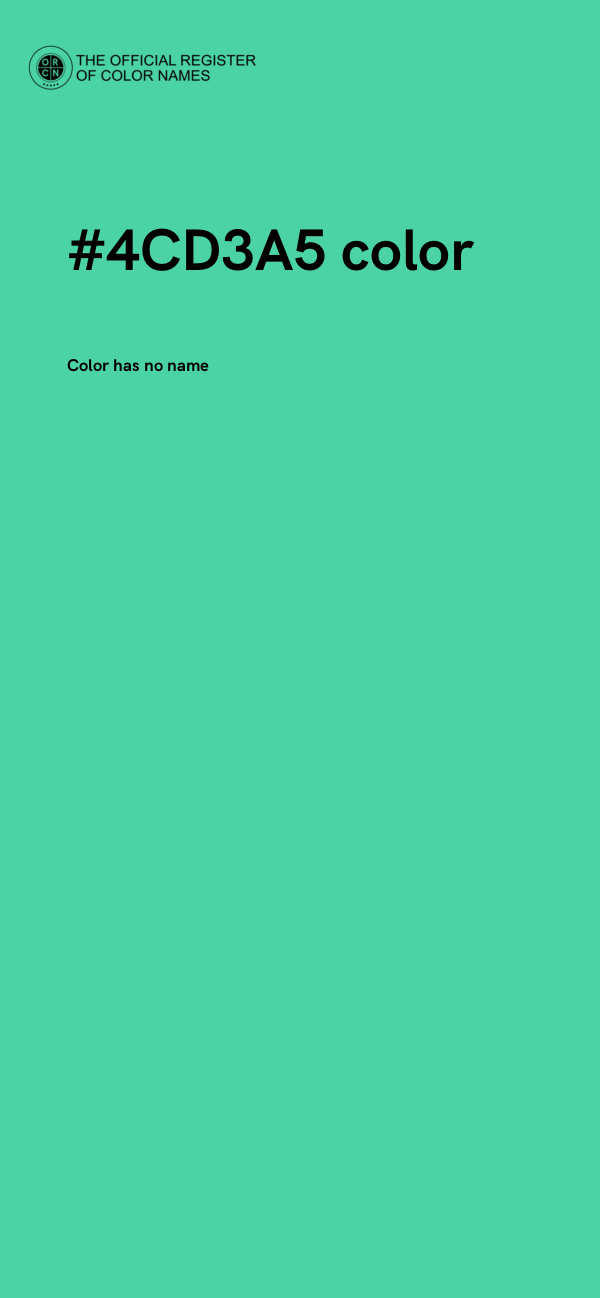 #4CD3A5 color image