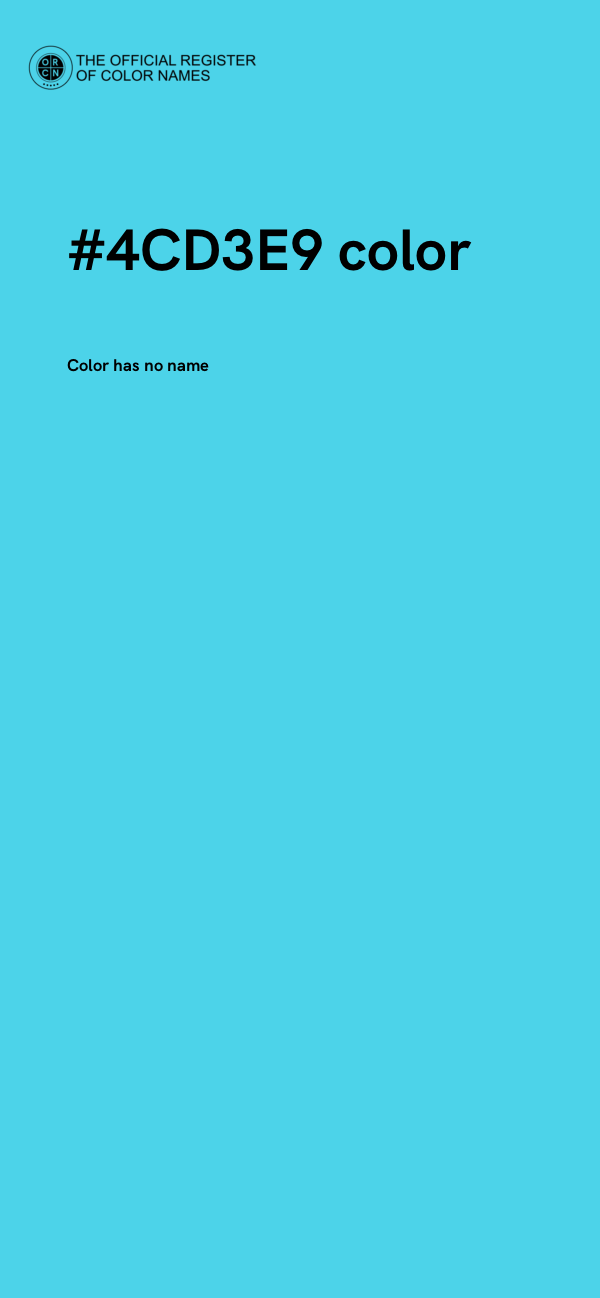 #4CD3E9 color image