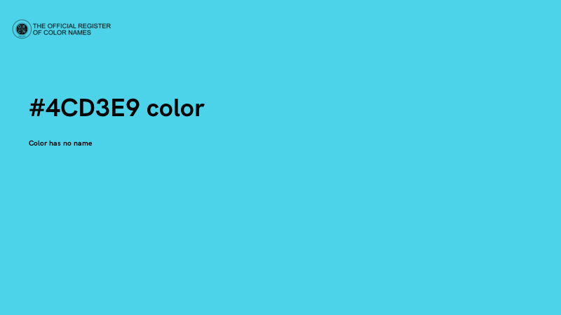 #4CD3E9 color image