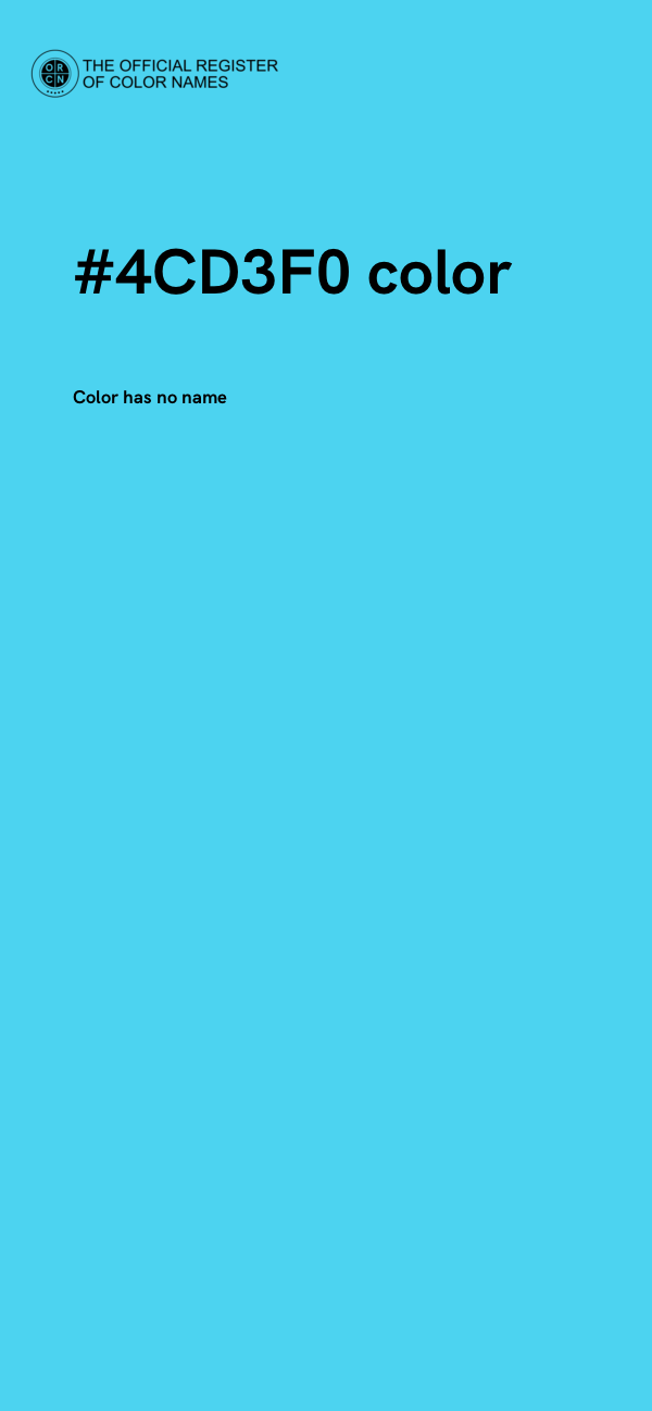 #4CD3F0 color image