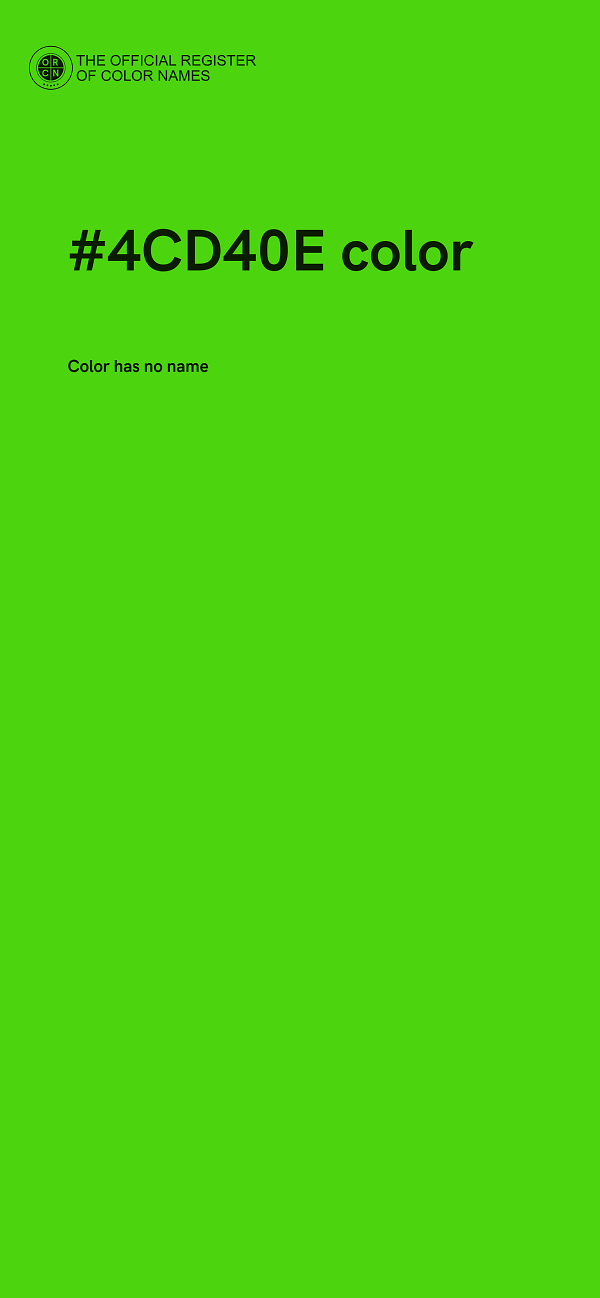 #4CD40E color image