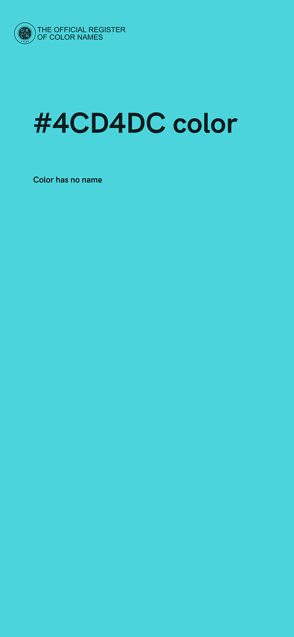 #4CD4DC color image