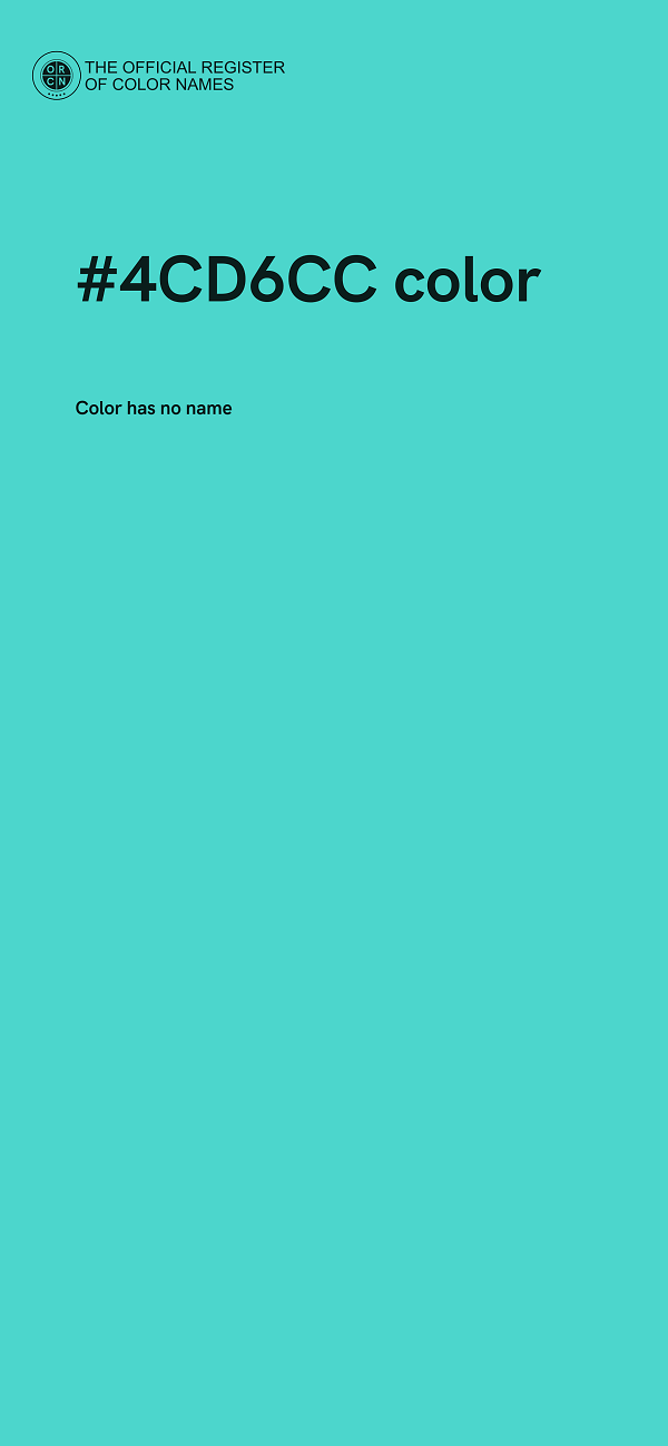 #4CD6CC color image