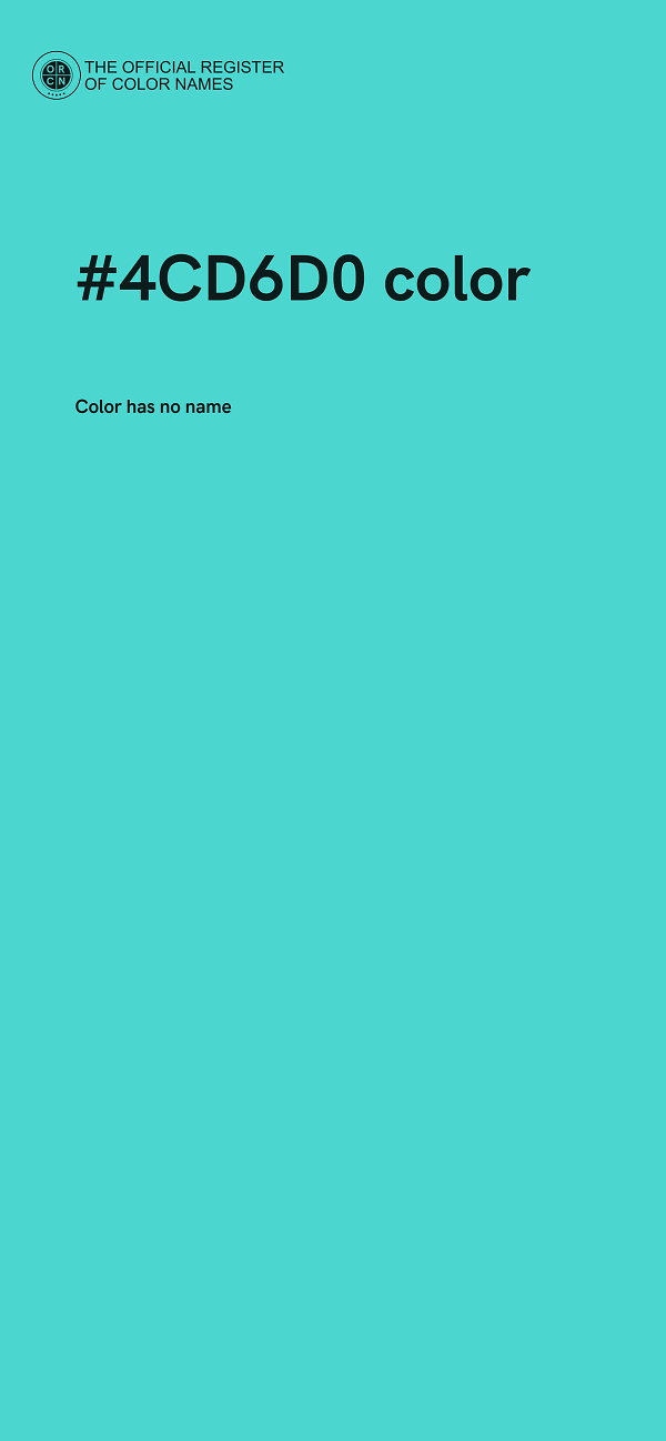 #4CD6D0 color image