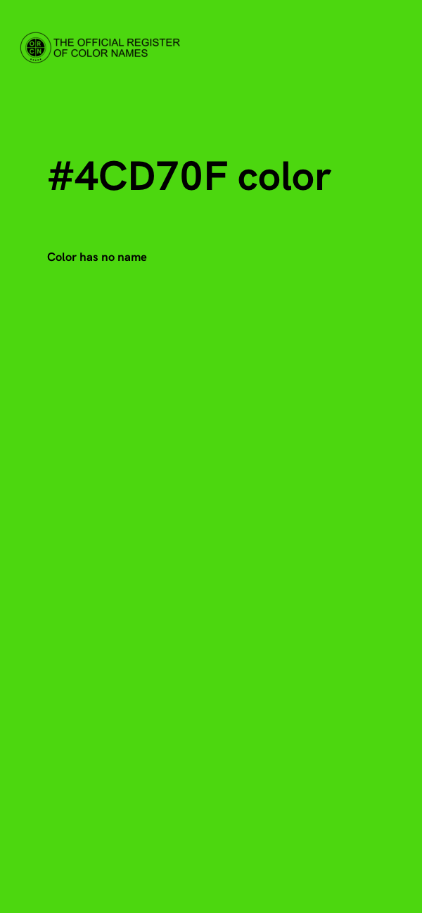 #4CD70F color image
