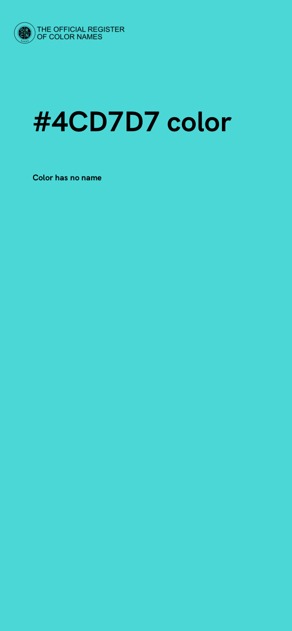 #4CD7D7 color image