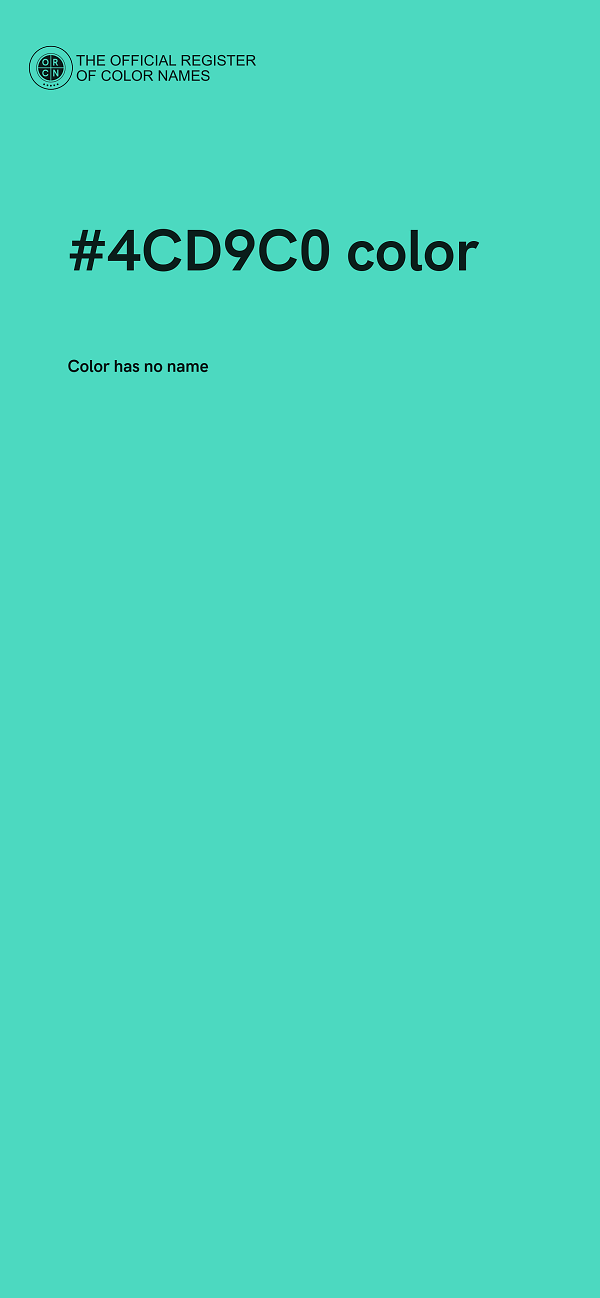 #4CD9C0 color image