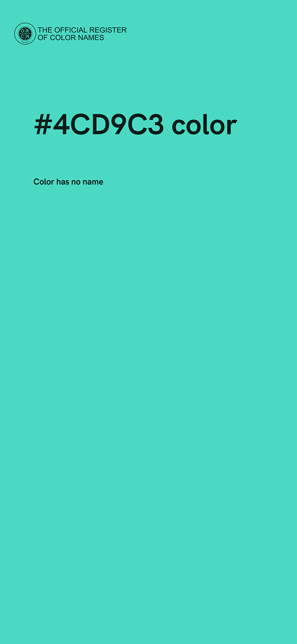 #4CD9C3 color image