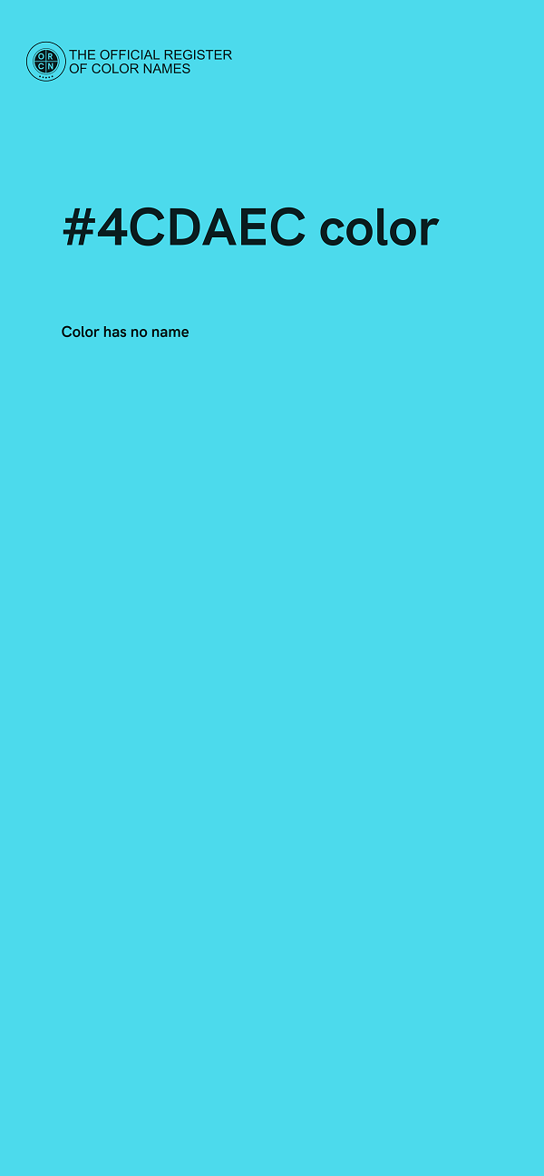 #4CDAEC color image