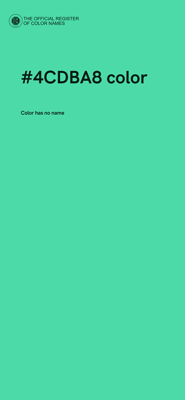 #4CDBA8 color image