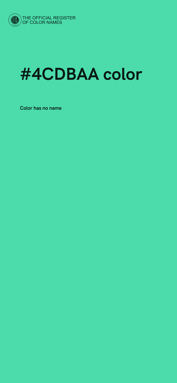 #4CDBAA color image