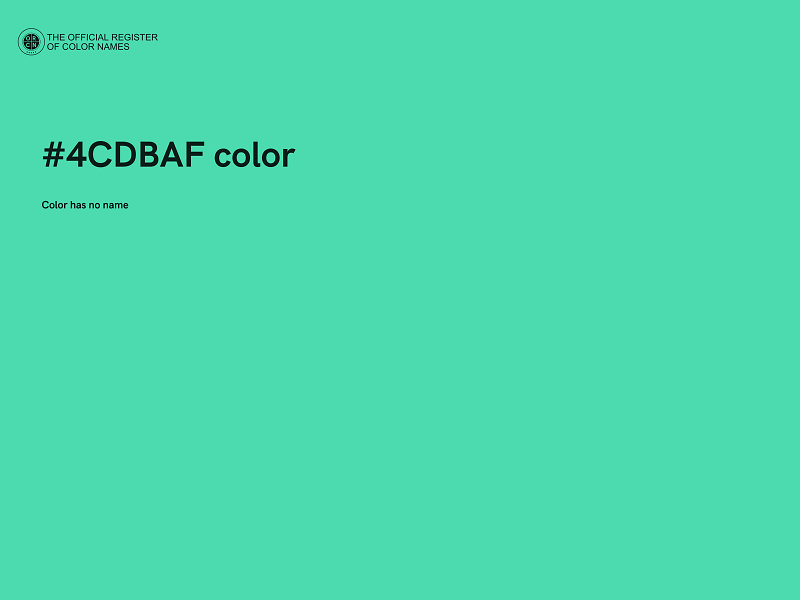 #4CDBAF color image