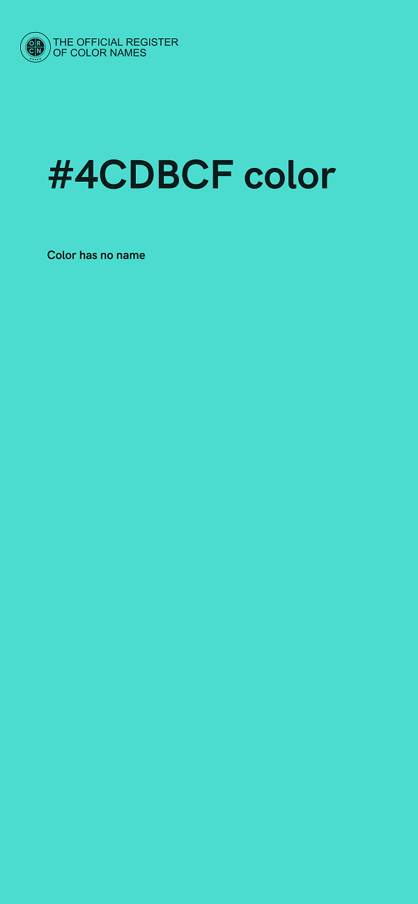 #4CDBCF color image