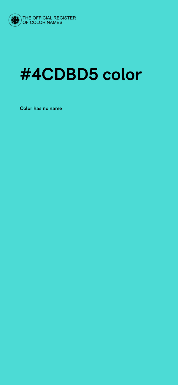 #4CDBD5 color image