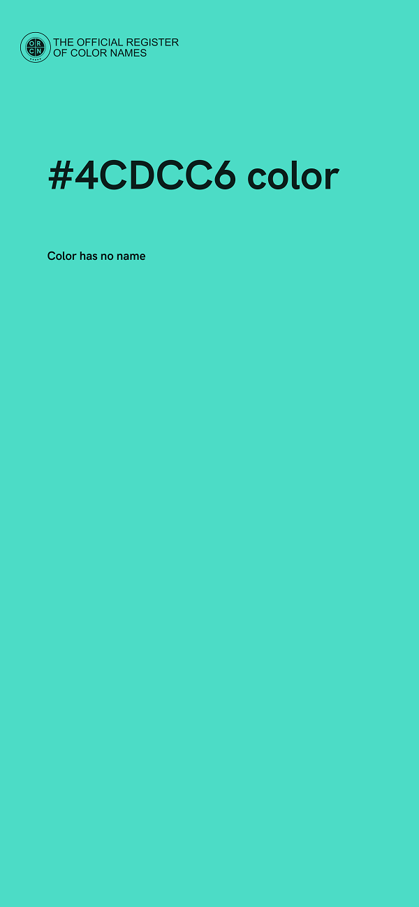 #4CDCC6 color image