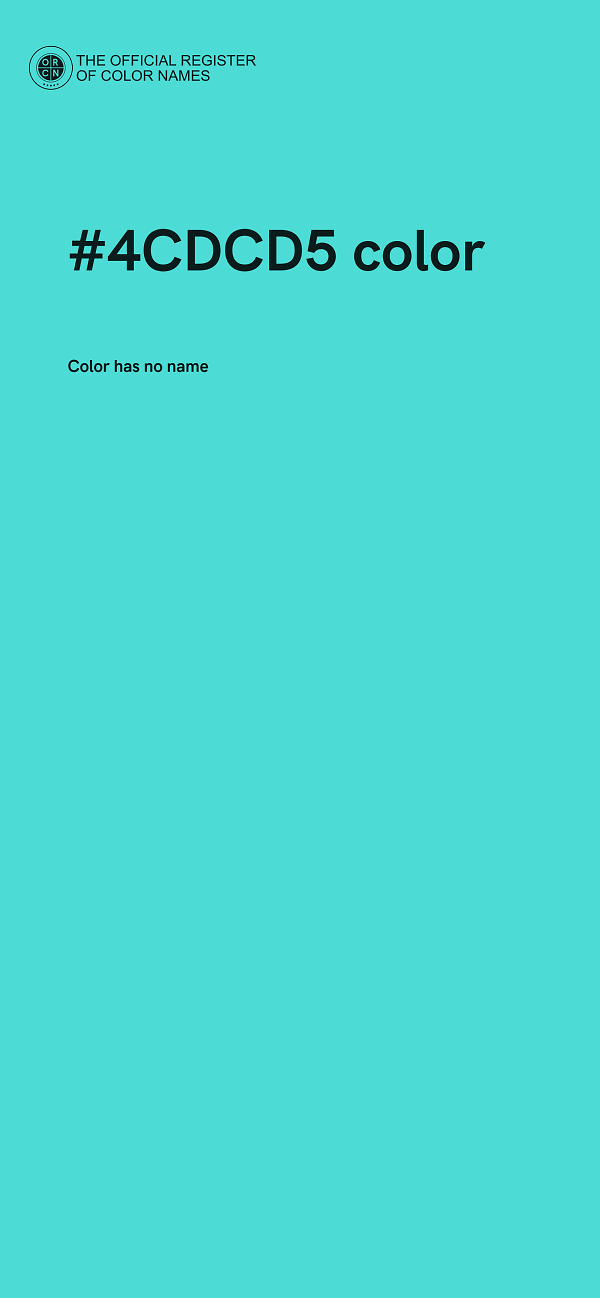 #4CDCD5 color image