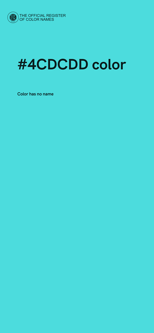 #4CDCDD color image