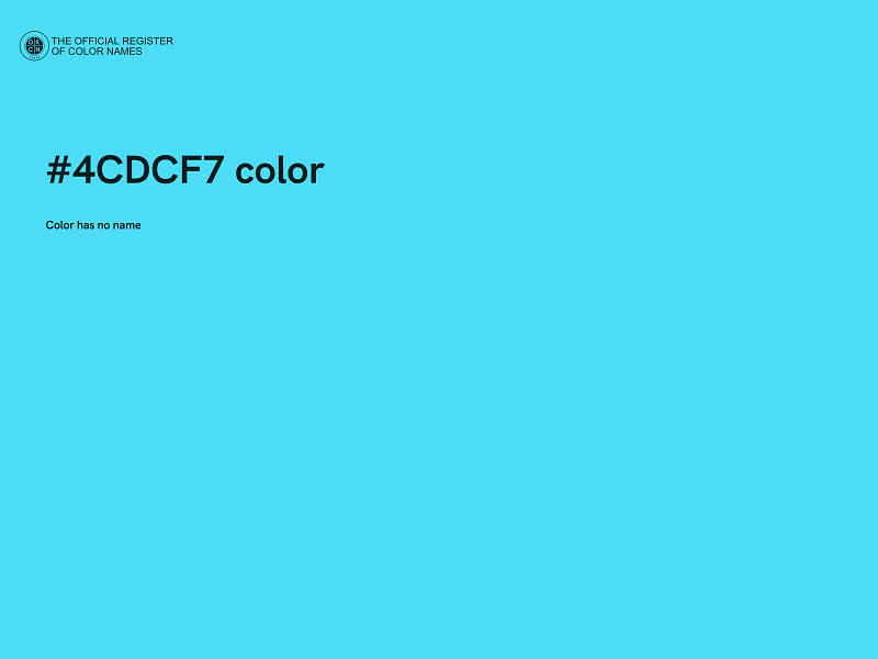 #4CDCF7 color image