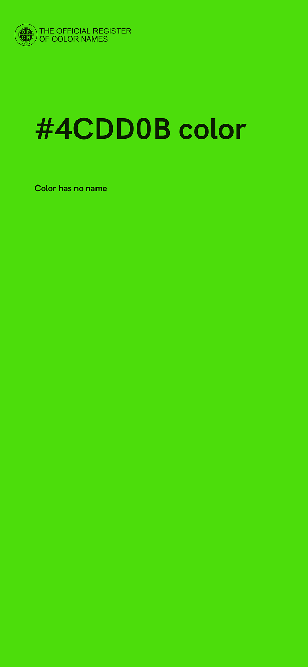 #4CDD0B color image
