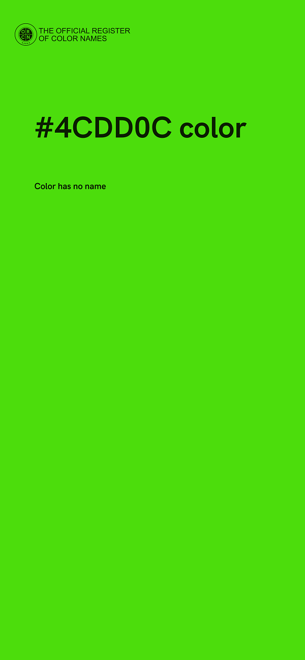 #4CDD0C color image