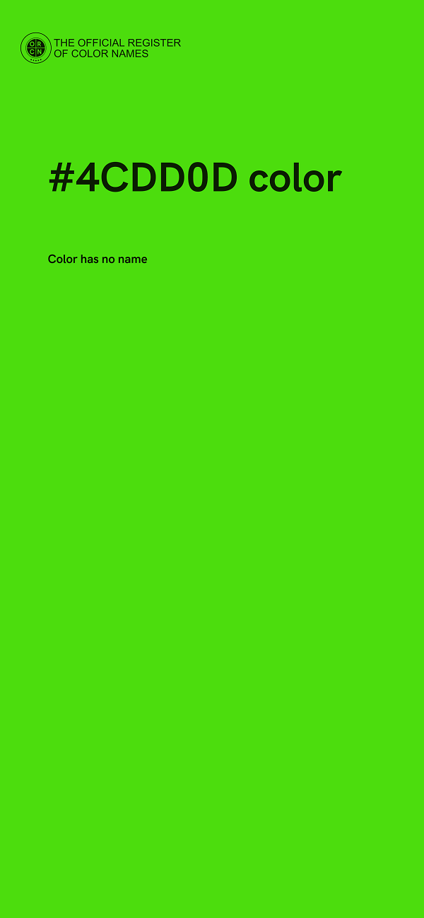 #4CDD0D color image