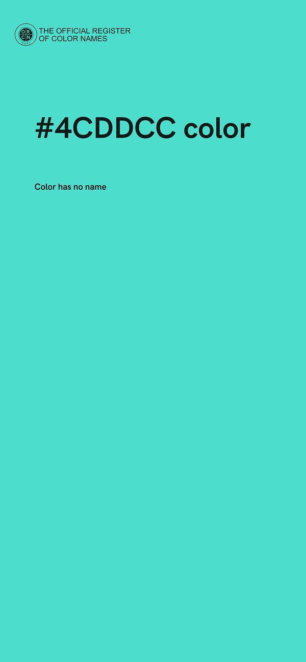 #4CDDCC color image