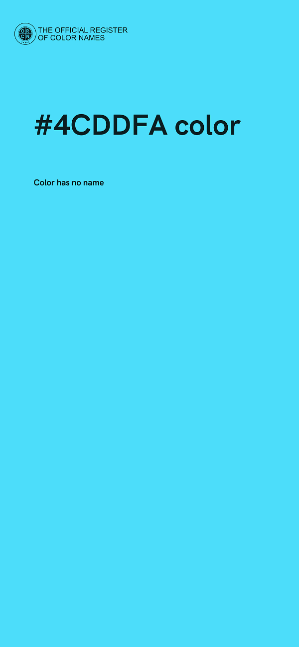 #4CDDFA color image