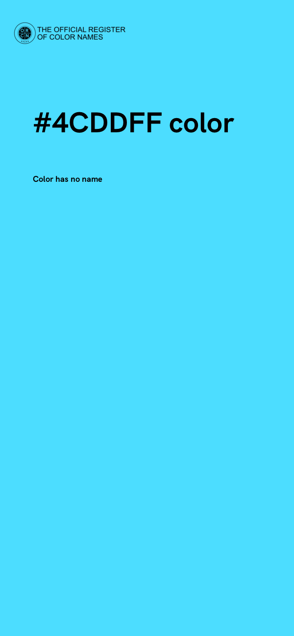 #4CDDFF color image