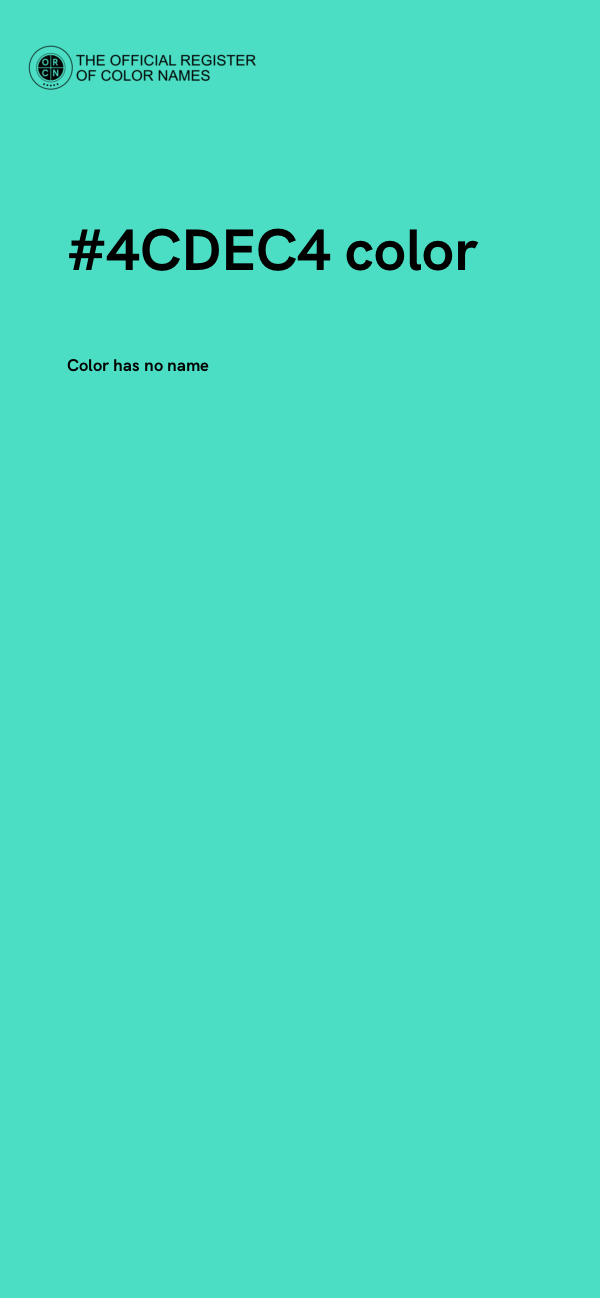 #4CDEC4 color image